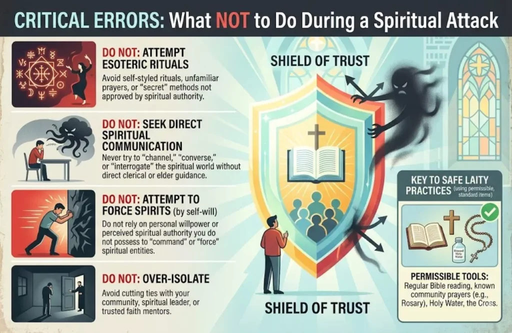 image illustrate critical errors what not to do during a spiritual attack