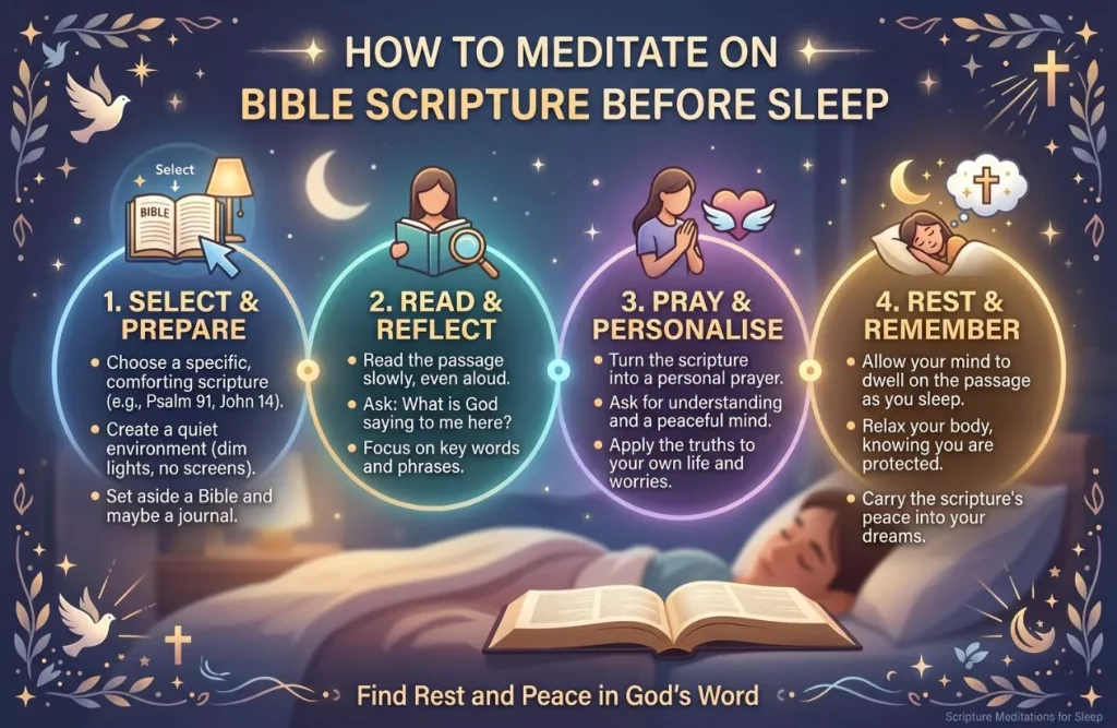 how to meditate on scripture before sleep