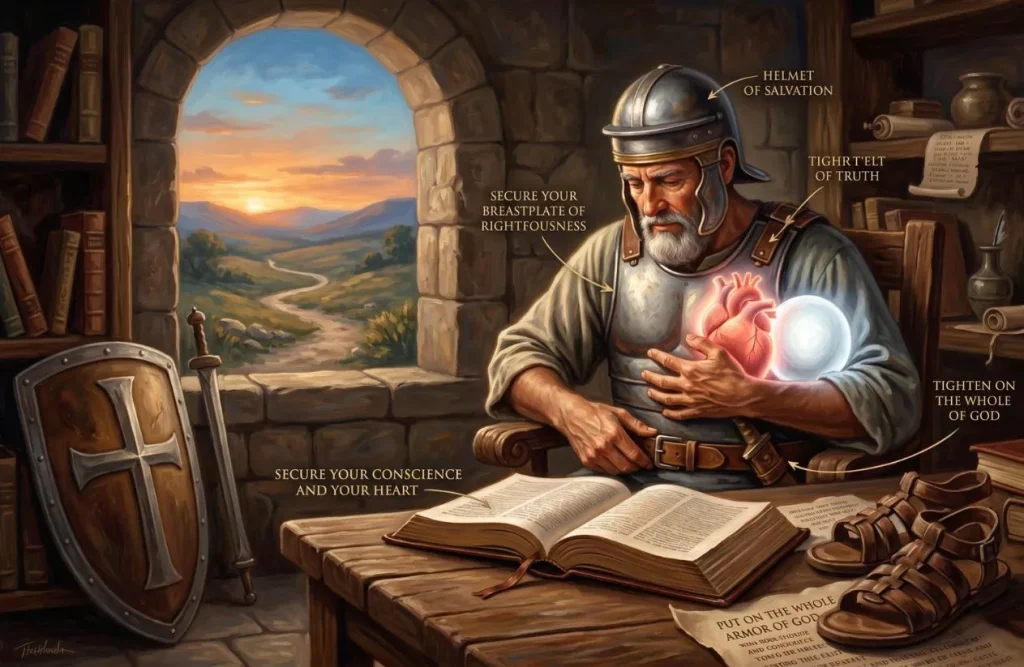 image illustrate keeping your armor secured