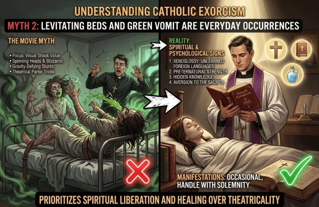 catholic exorcism vs movies myth 2 levitating beds and green vomit are everyday occurrences