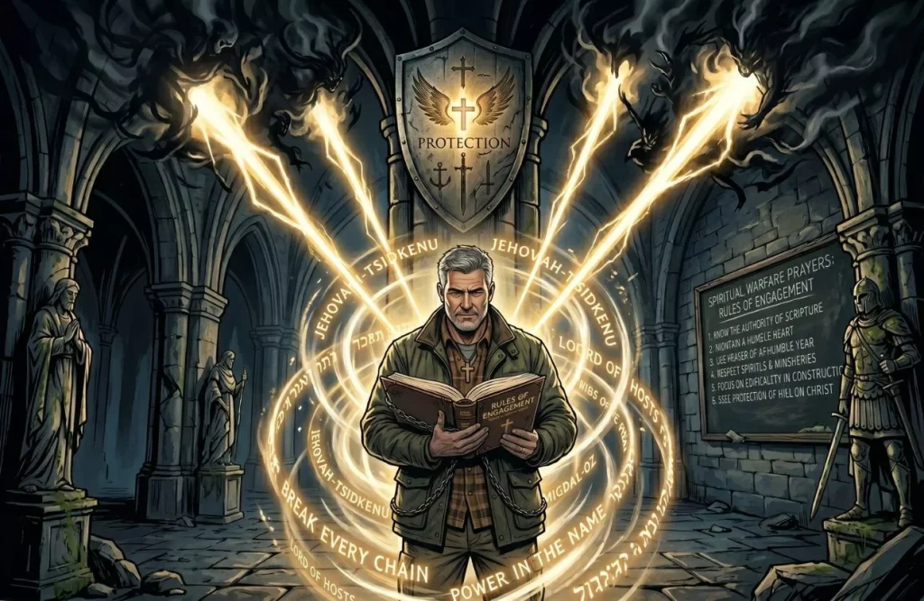image illustrate the powerful spiritual warfare prayers