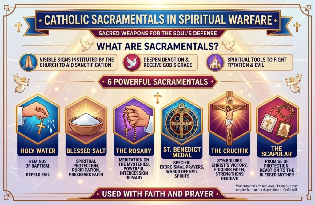 what are catholic sacramentals in spiritual warfare