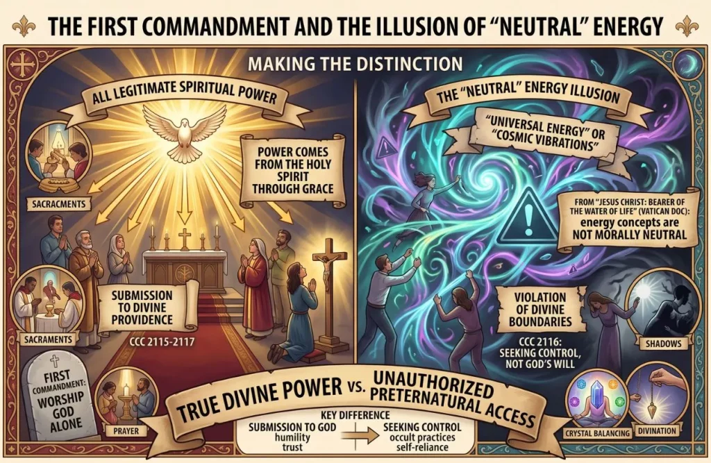 the first commandment and the illusion of neutral energy New Age Spiritual Risks